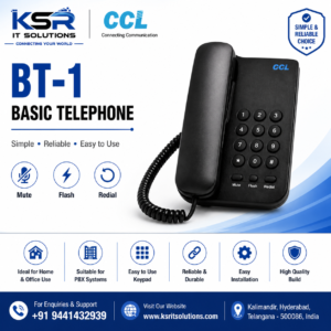 CCL BT-1 Basic Telephone – Corded Landline Phone for Home & Office