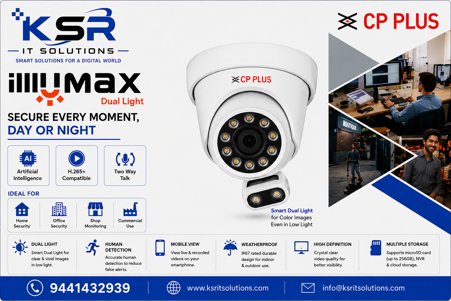 CP PLUS iLUMAX Dual Light 2MP IP Camera