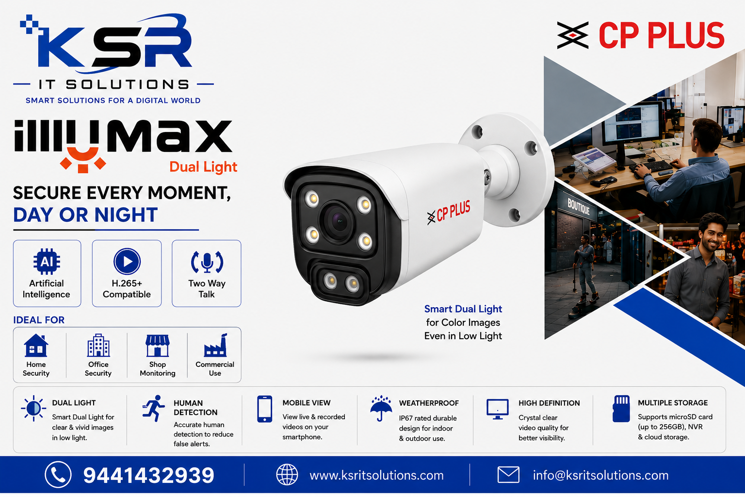 CP PLUS iLUMAX Dual Light 2MP IP Camera