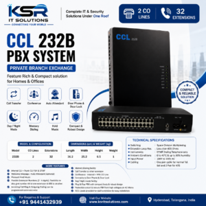 CCL 232B PBX System – 2 CO Lines, 32 Extensions