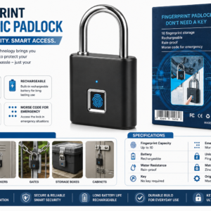 Fingerprint Biometric Padlock – Keyless Smart Lock