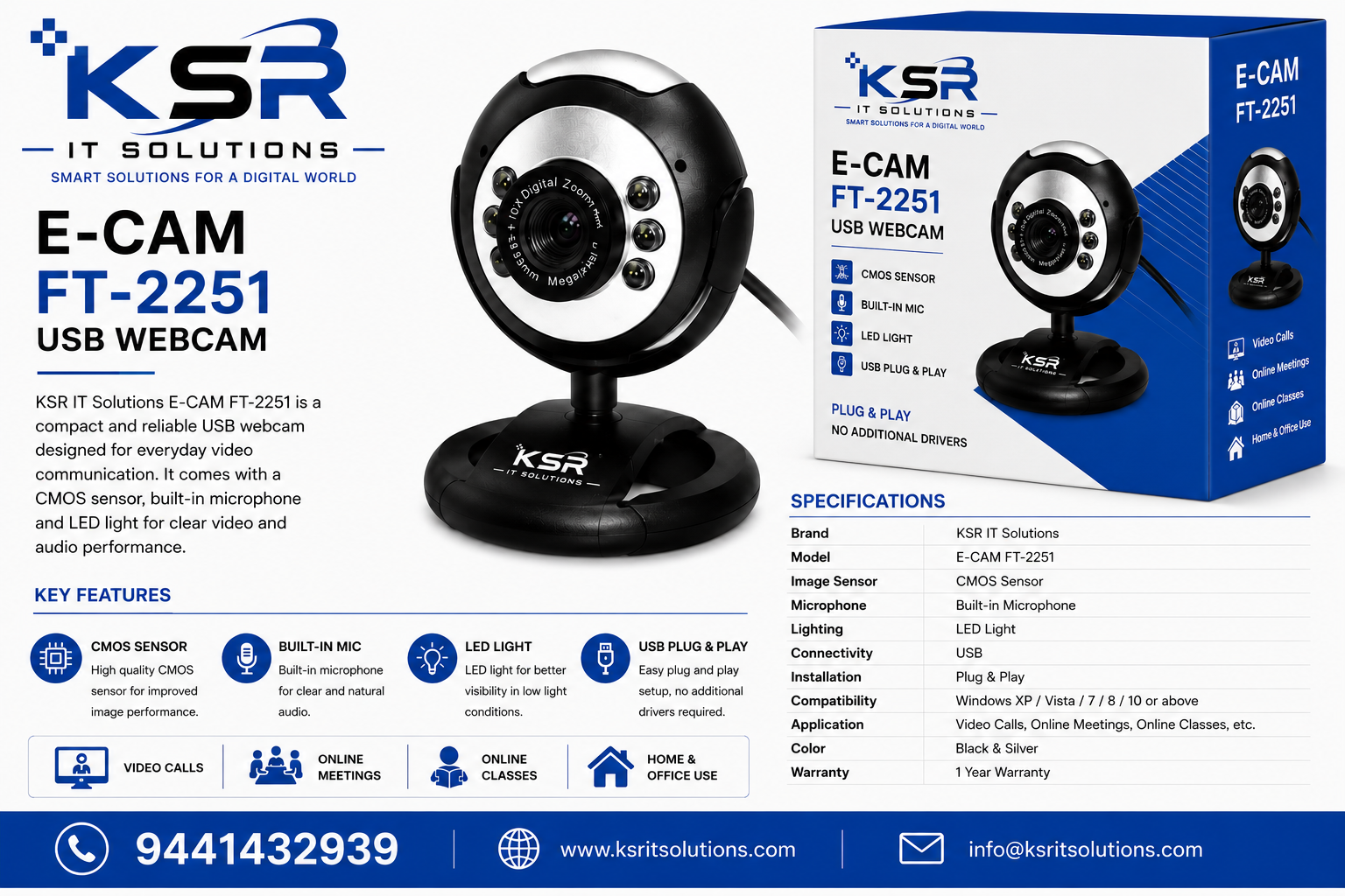 Frontech E-CAM FT-2251 USB Webcam