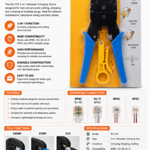 WJ-315 3-in-1 Modular Crimping Tool