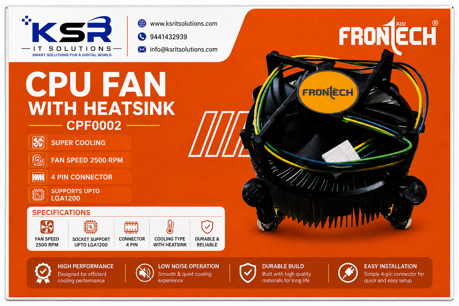 Frontech CPF0002 CPU Fan with Heatsink