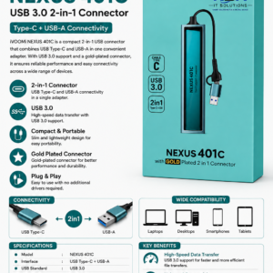iVOOMi NEXUS 401C USB 3.0 Type-C 2-in-1 Connector