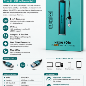 iVOOMi NEXUS 401C USB 3.0 Type-C 2-in-1 Connector