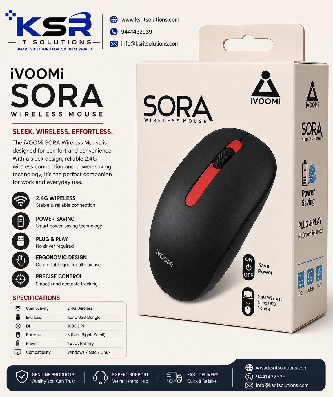 iVOOMi SORA Wireless Mouse