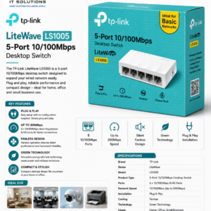 TP-Link LiteWave LS1005 5-Port 10/100Mbps Desktop Switch