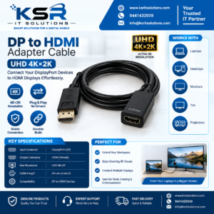 DP to HDMI Adapter Cable – UHD 4K×2K